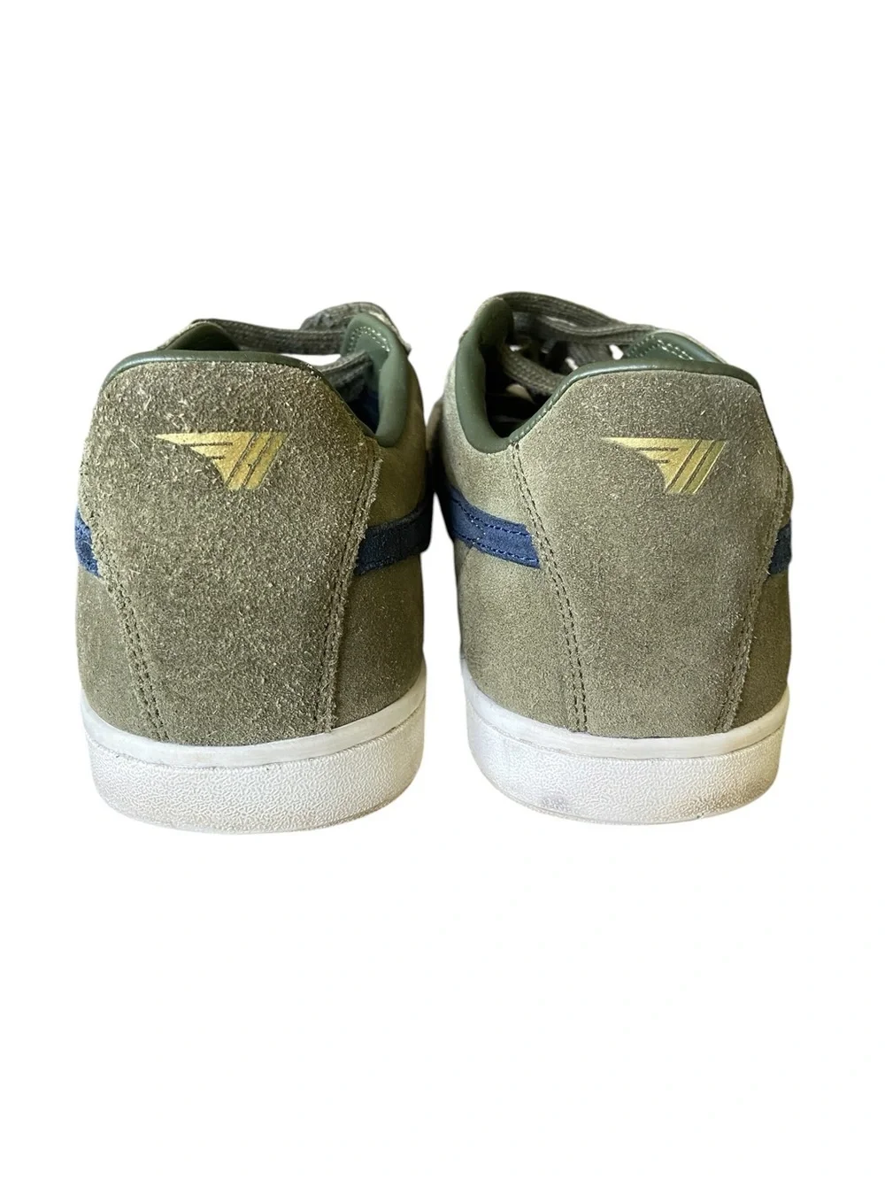 Gola Equipe Olive Green Suede Heritage Sneakers Men's Size 9 Leather Athletic